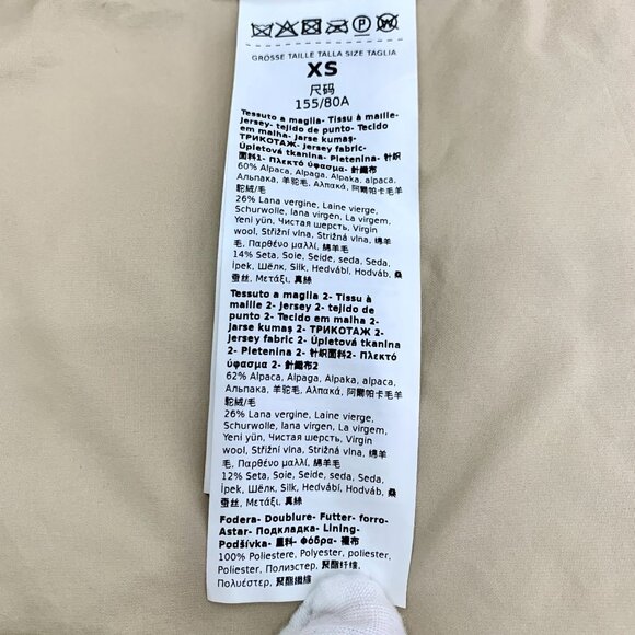 Max Mara Beige Teddy Coat Womens Long Double-Breasted Wool Blend Made In Italy W - Picture 7 of 7